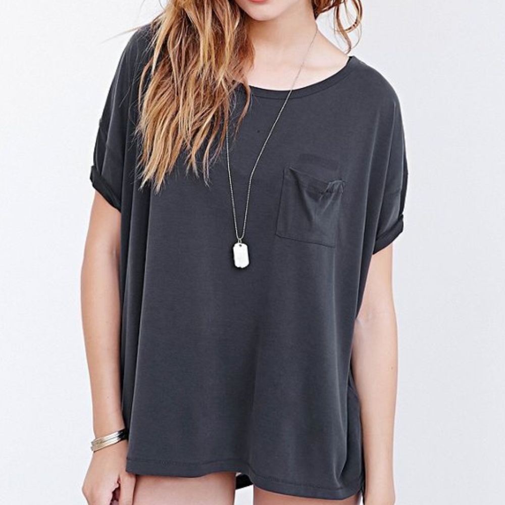 Silence + Noise Freya Black Pocket T-shirt